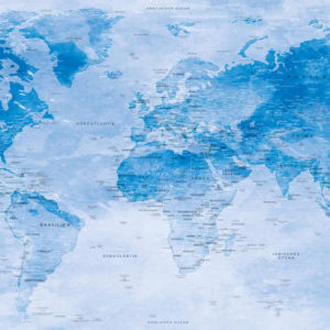 Weltkarte mit Aquarelleffekt – Uyuni