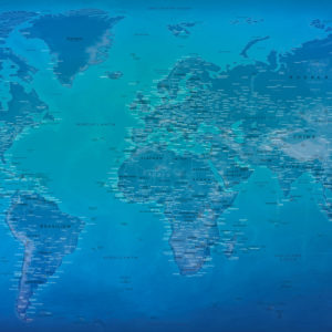 Großformatige Weltkarte – Moräne