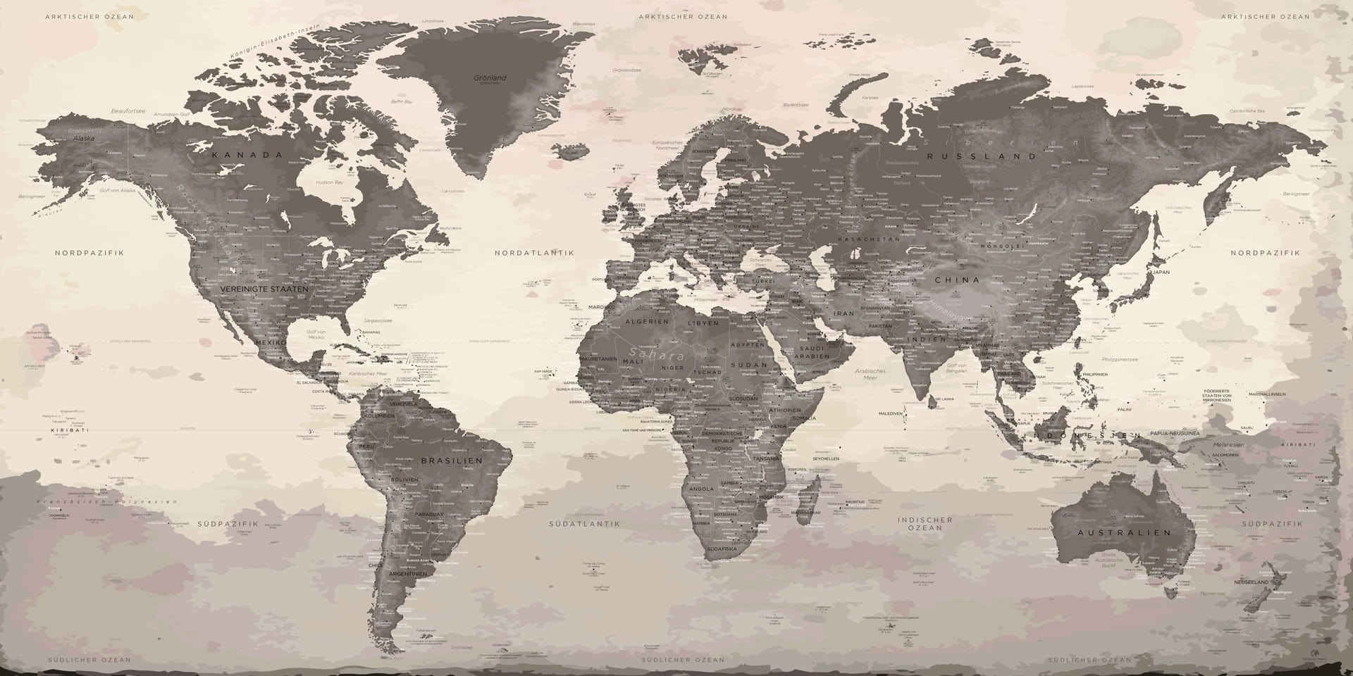 Weltkarte Malen