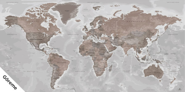 Doppelseitige Plexiglas-Weltkarte
