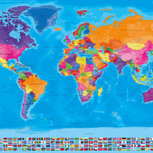 Volle Weltkarte Flaggen – Manarola