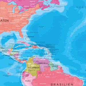 Weltkarte Farbe – Santorin